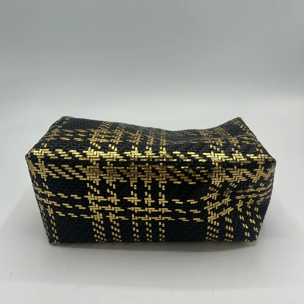 Black and Gold Woven Handbag